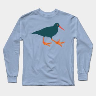 OYSTERCATCHER Coastal Ocean Sea Bird with Big Feet - UnBlink Studio by Jackie Tahara Long Sleeve T-Shirt